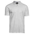 White - Front - Tee Jays Mens Stretch V Neck Polo Shirt