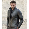 Space Grey-Black - Side - Tee Jays Mens Crossover Padded Jacket