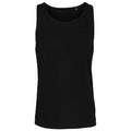 Deep Black - Front - SOLS Unisex Adult Crusader Organic Cotton Tank Top