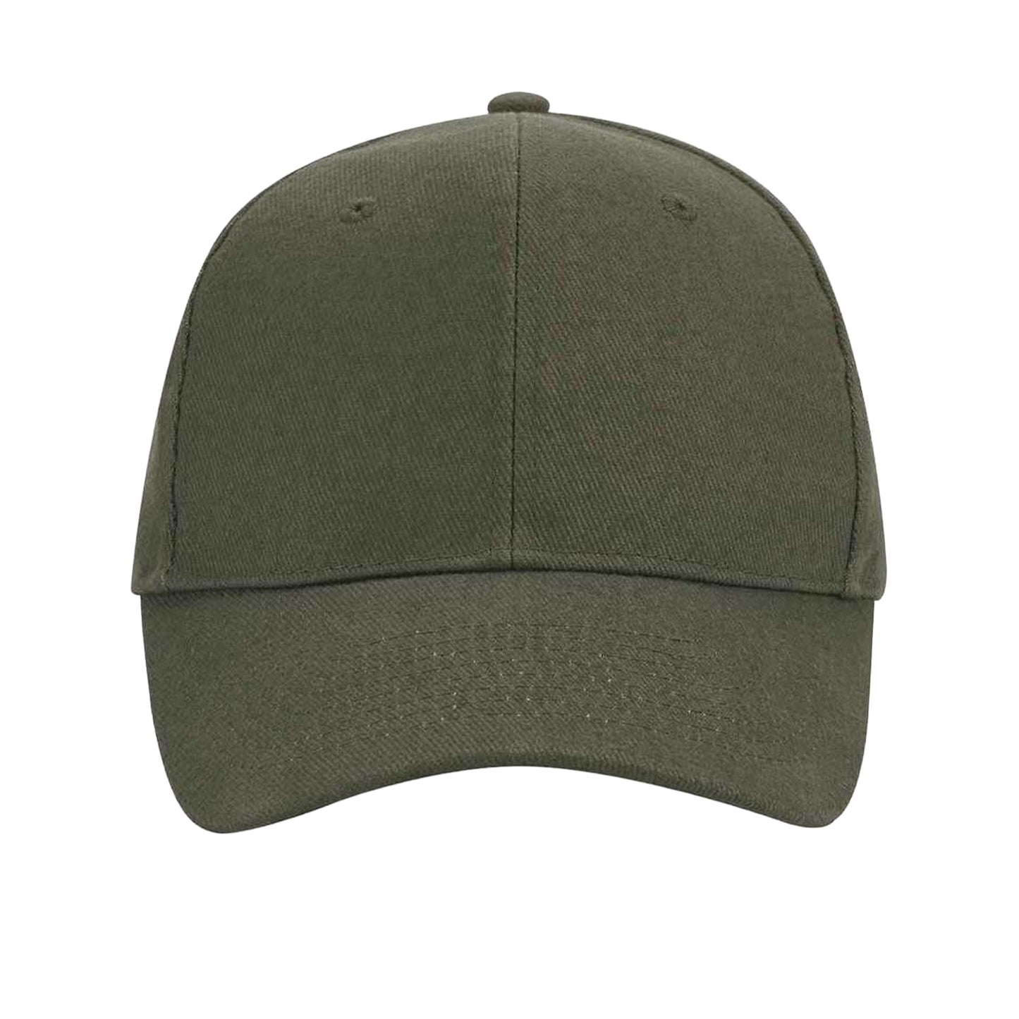 Olive Green - Side - Beechfield Pro-Style Brushed Cotton Heavy Cap
