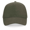 Olive Green - Front - Beechfield Pro-Style Brushed Cotton Heavy Cap