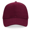 Burgundy - Front - Beechfield Pro-Style Brushed Cotton Heavy Cap