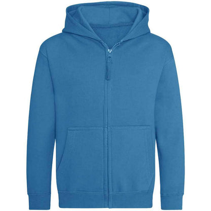 Sapphire Blue - Back - AWDis Cool Childrens-Kids Zoodie Full Zip Hoodie