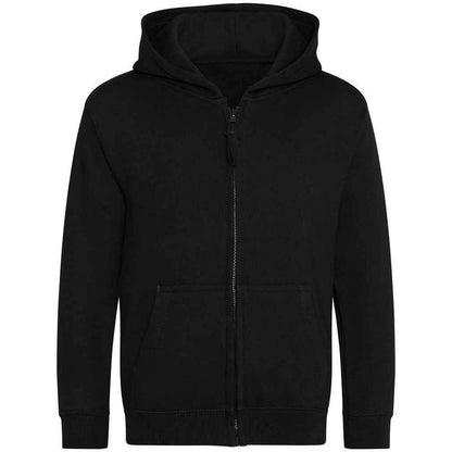 Deep Black - Back - AWDis Cool Childrens-Kids Zoodie Full Zip Hoodie