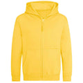 Sun Yellow - Front - AWDis Cool Childrens-Kids Zoodie Full Zip Hoodie