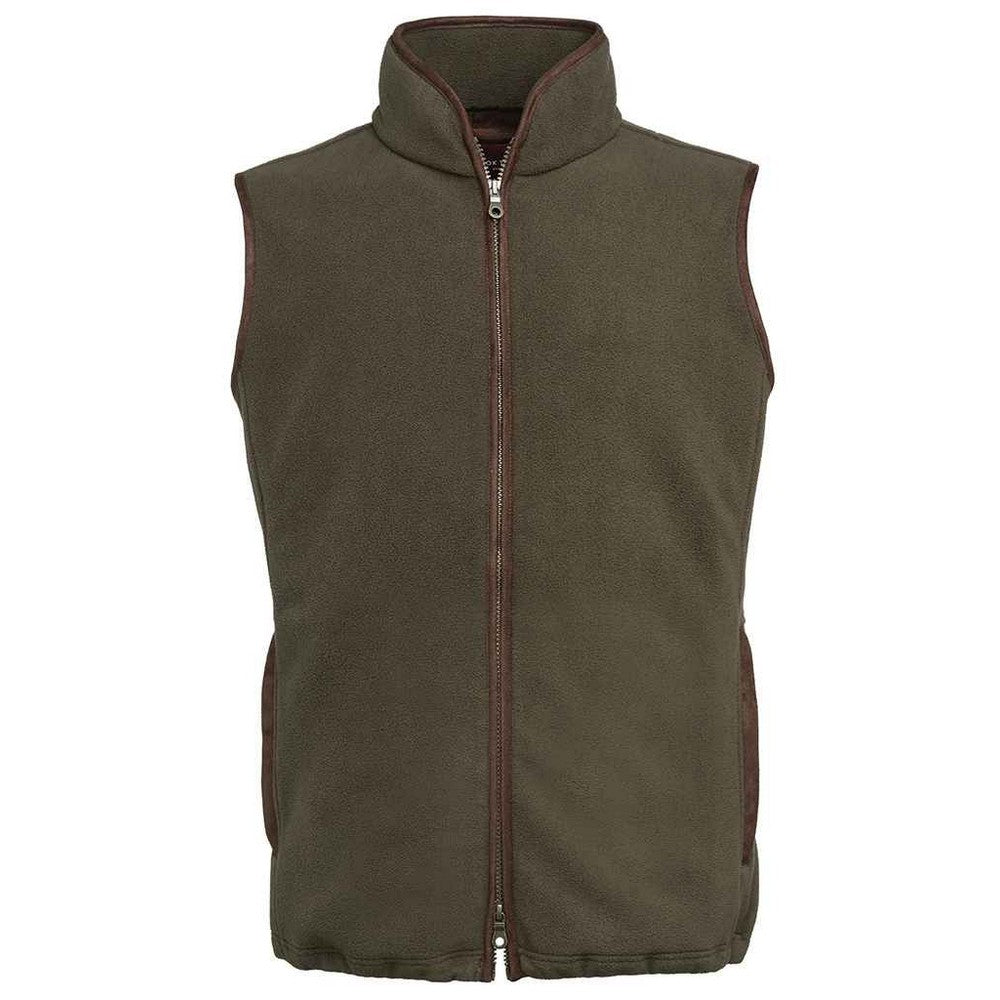 Olive Green - Front - Brook Taverner Unisex Adult Cincinatti Fleece Gilet