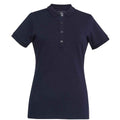 Navy - Front - Brook Taverner Womens-Ladies Arlington Cotton Polo Shirt