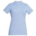 Sky Blue Marl - Front - Brook Taverner Womens-Ladies Arlington Cotton Polo Shirt