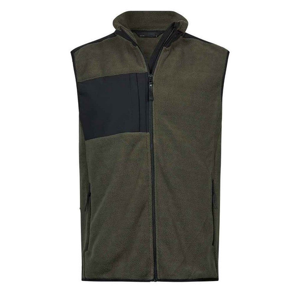 Deep Green-Black - Front - Tee Jays Mens Mountain Fleece Body Warmer