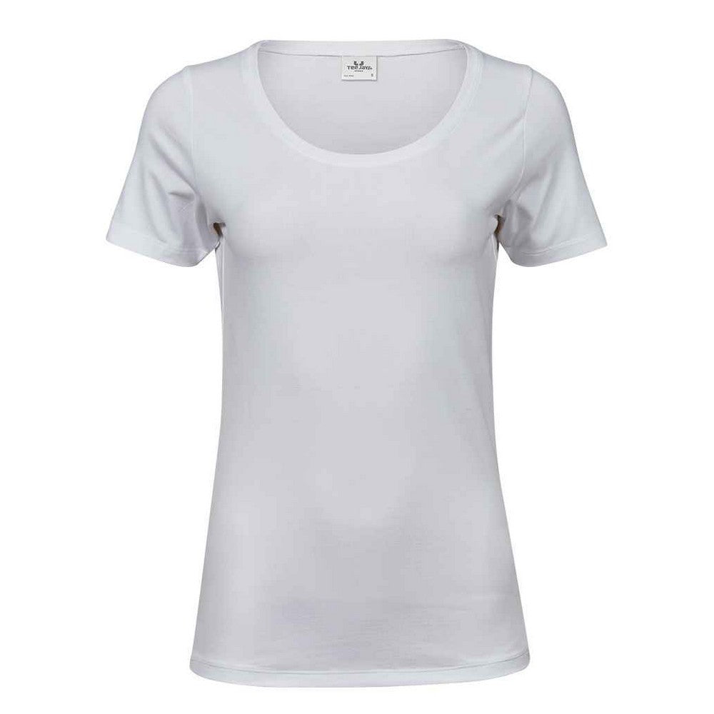 White - Front - Tee Jays Womens-Ladies Stretch T-Shirt