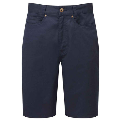 Navy - Front - Premier Mens Performance Chino Casual Shorts