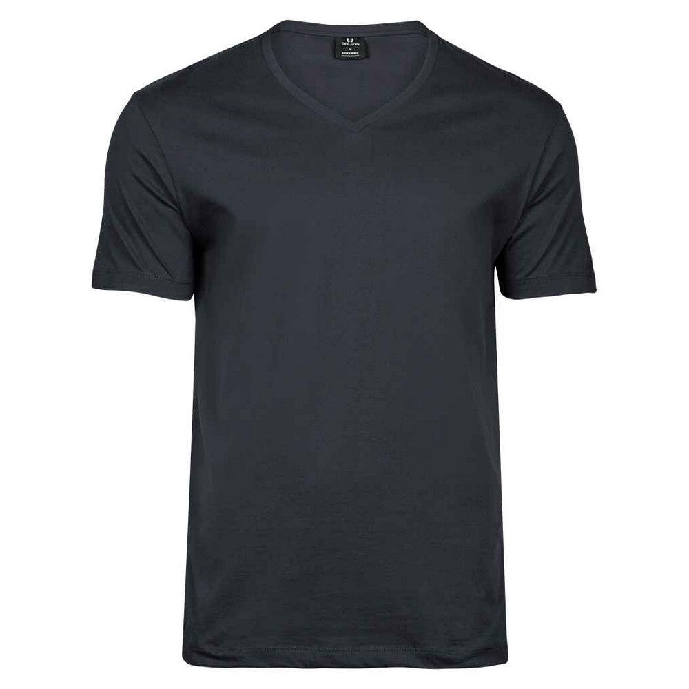 Dark Grey - Front - Tee Jays Mens Sof V Neck T-Shirt