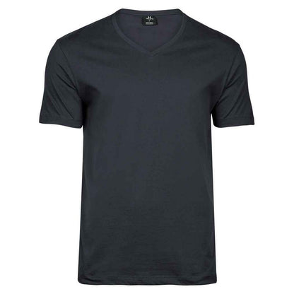 Dark Grey - Front - Tee Jays Mens Sof V Neck T-Shirt