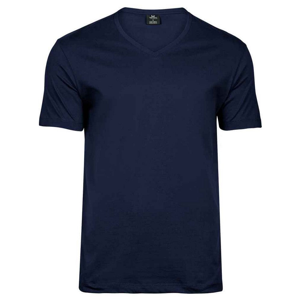 Navy - Front - Tee Jays Mens Sof V Neck T-Shirt