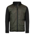 Deep Green-Black - Front - Tee Jays Mens Stretch Hybrid Jacket