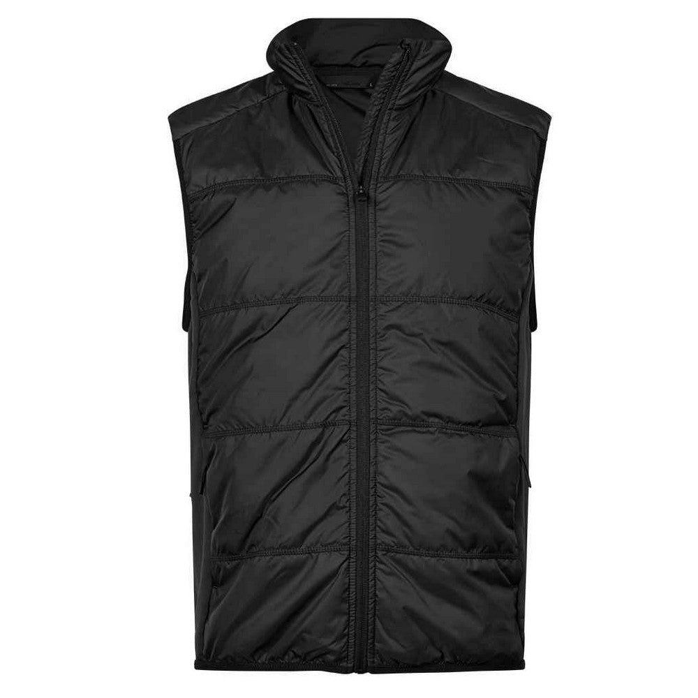 Black - Front - Tee Jays Mens Stretch Hybrid Body Warmer