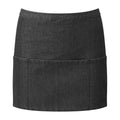 Black Denim - Front - Premier Colours 3 Pocket Apron