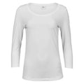 White - Front - Tee Jays Womens-Ladies Stretch 3-4 Sleeve T-Shirt