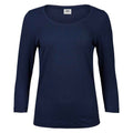 Navy - Front - Tee Jays Womens-Ladies Stretch 3-4 Sleeve T-Shirt