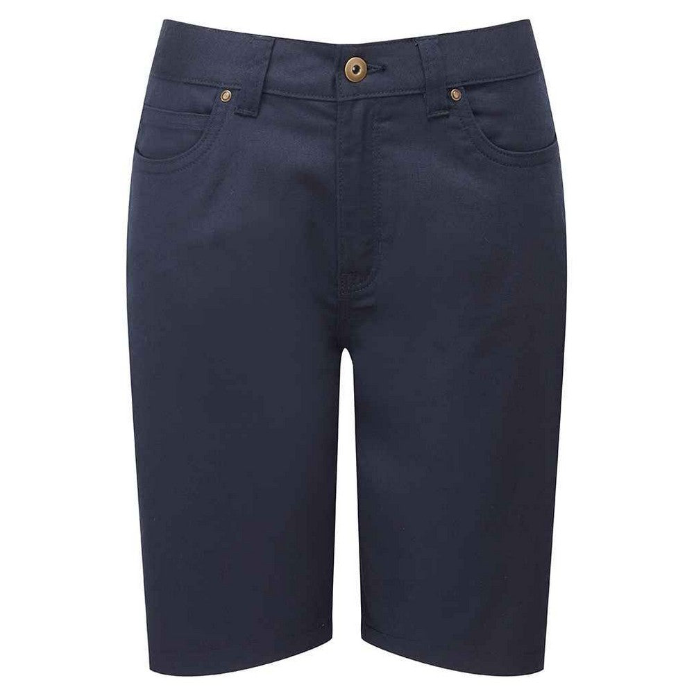 Navy - Front - Premier Womens-Ladies Performance Casual Shorts