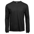 Black - Front - Tee Jays Mens Slim Long-Sleeved T-Shirt