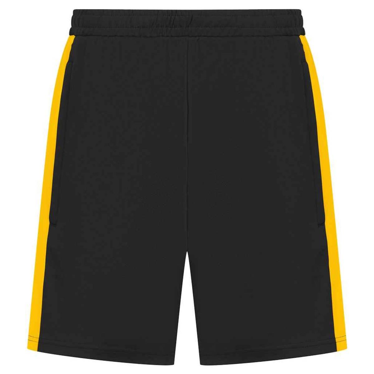 Black-Gold - Front - Finden & Hales Mens Knitted Shorts