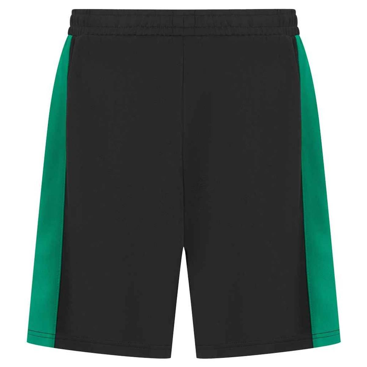 Black-Emerald - Back - Finden & Hales Mens Knitted Shorts