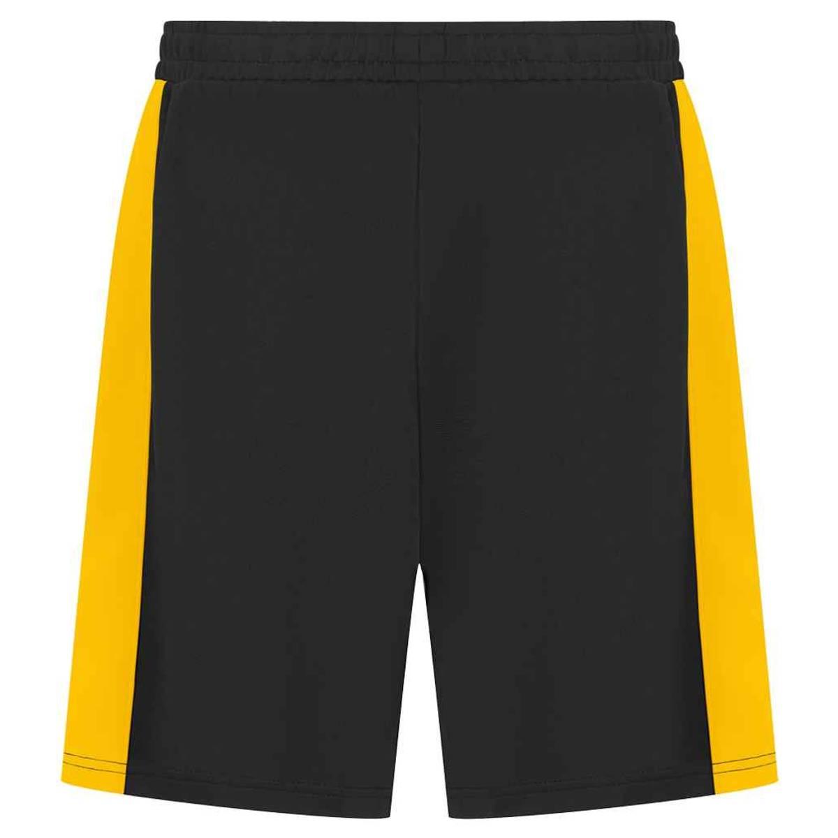 Black-Gold - Back - Finden & Hales Mens Knitted Shorts