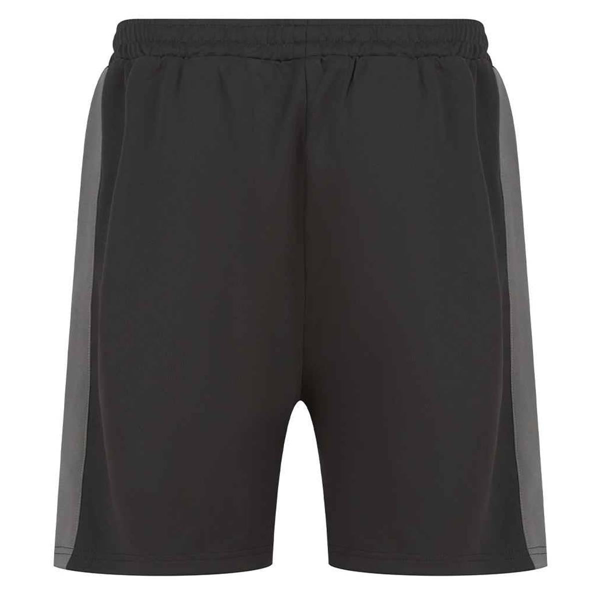 Black-Gunmetal Grey - Lifestyle - Finden & Hales Mens Knitted Shorts