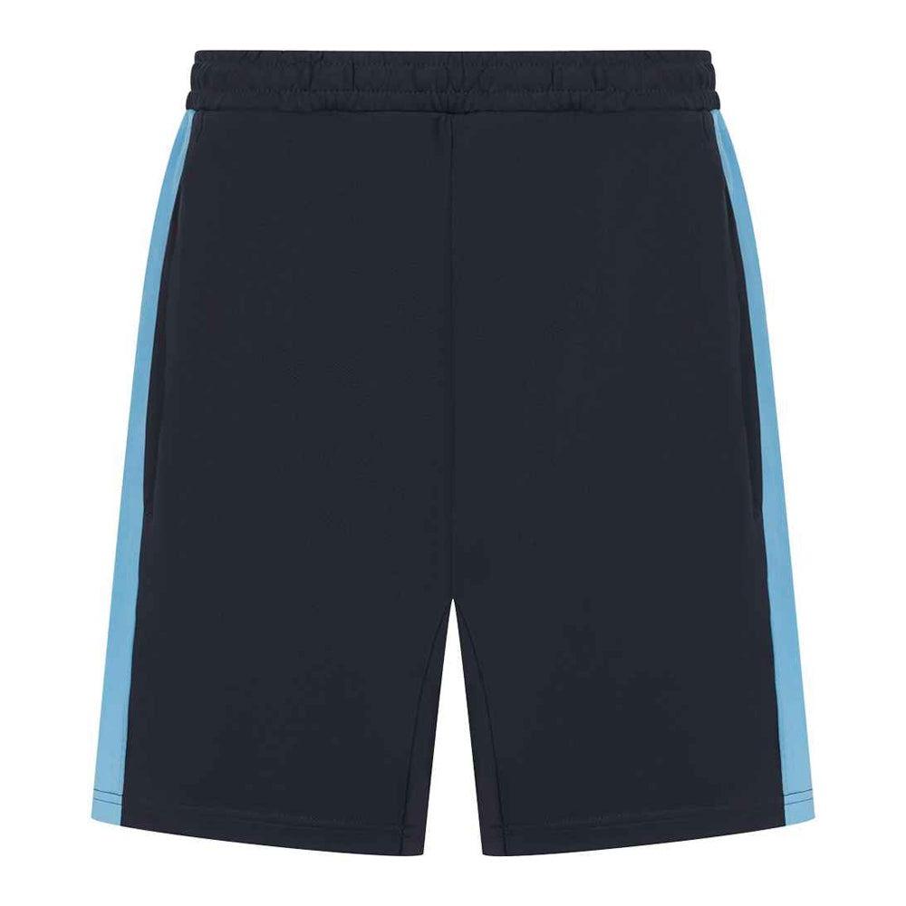 Navy-Sky Blue - Front - Finden & Hales Mens Knitted Shorts