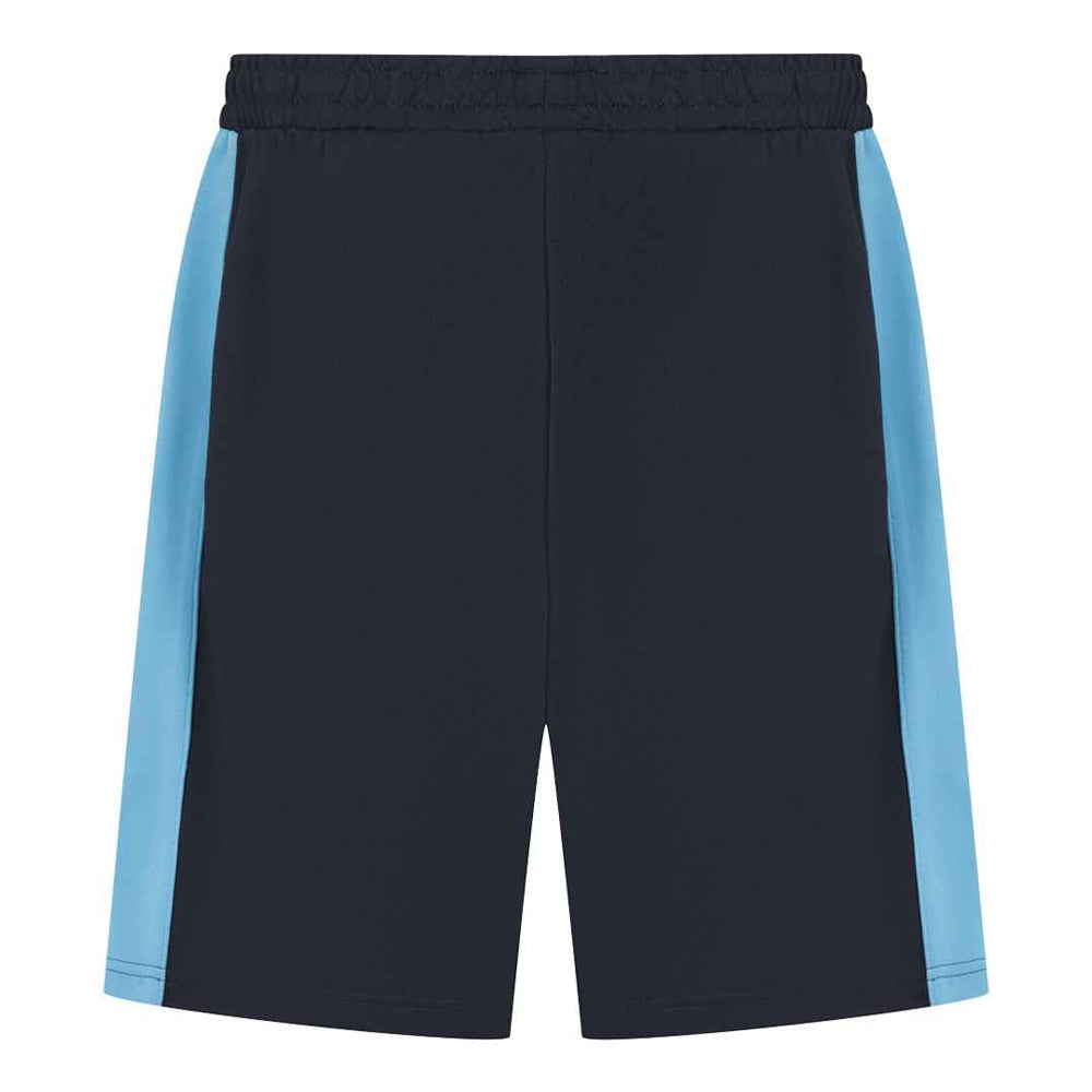 Navy-Sky Blue - Back - Finden & Hales Mens Knitted Shorts