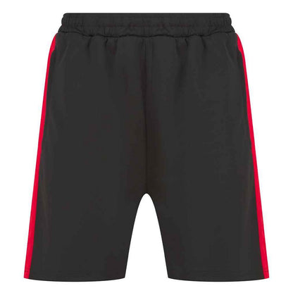 Black-Red - Front - Finden & Hales Mens Knitted Shorts