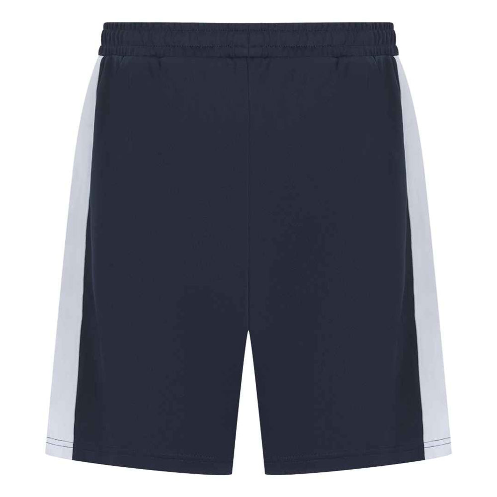 Navy-White - Back - Finden & Hales Mens Knitted Shorts