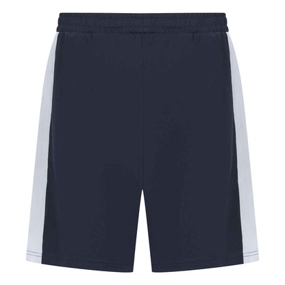 Navy-White - Back - Finden & Hales Mens Knitted Shorts