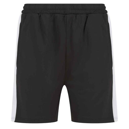 Black-White - Front - Finden & Hales Mens Knitted Shorts