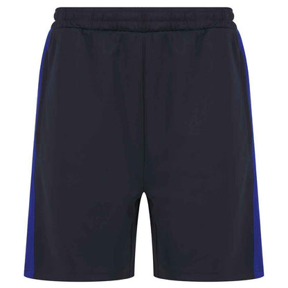 Navy-Royal Blue - Front - Finden & Hales Mens Knitted Shorts