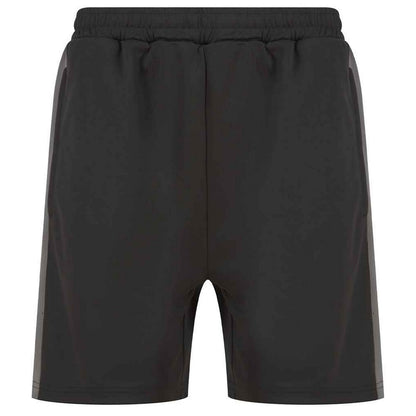 Black-Gunmetal Grey - Front - Finden & Hales Mens Knitted Shorts