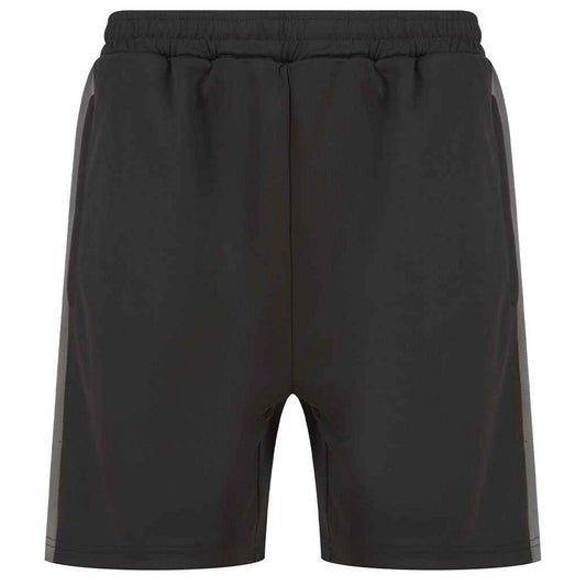 Black-Gunmetal Grey - Front - Finden & Hales Mens Knitted Shorts
