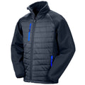 Navy-Royal Blue - Front - Result Genuine Recycled Womens-Ladies Compass Padded Jacket
