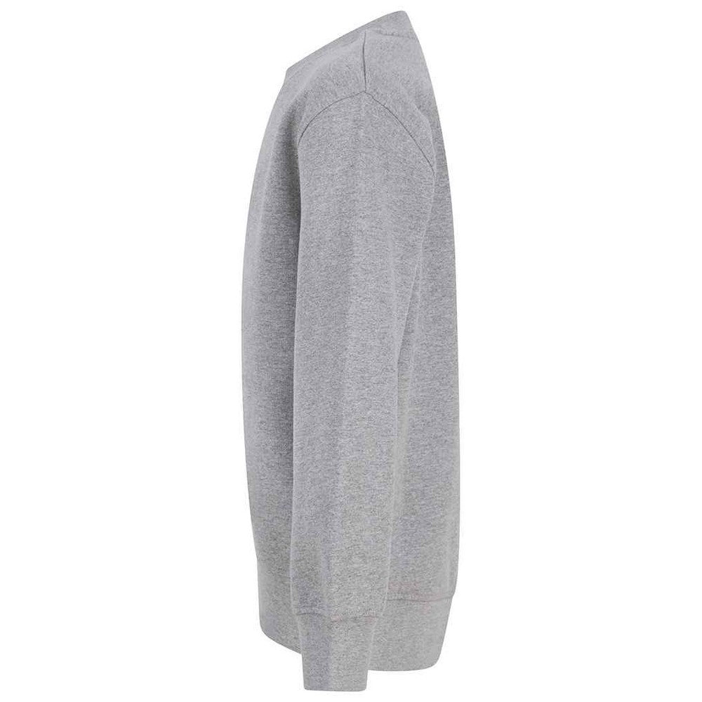 Heather Grey - Back - SF Minni Childrens-Kids Curved Hem Sweatshirt