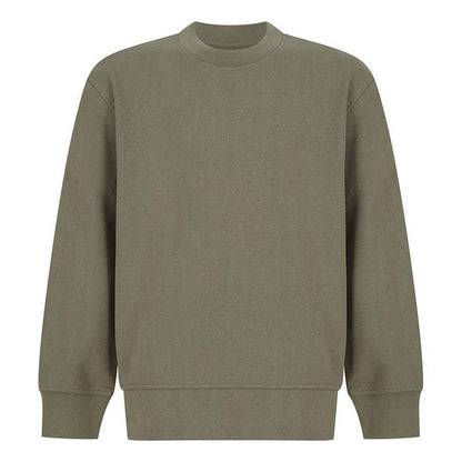 Khaki - Front - SF Minni Childrens-Kids Curved Hem Sweatshirt