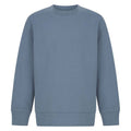 Stone Blue - Front - SF Minni Childrens-Kids Curved Hem Sweatshirt