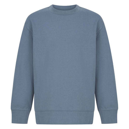 Stone Blue - Front - SF Minni Childrens-Kids Curved Hem Sweatshirt