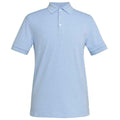 Sky Blue Marl - Front - Brook Taverner Mens Hampton Cotton Polo Shirt