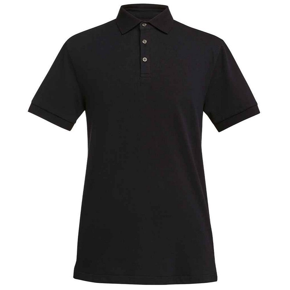 Black - Front - Brook Taverner Mens Hampton Cotton Polo Shirt