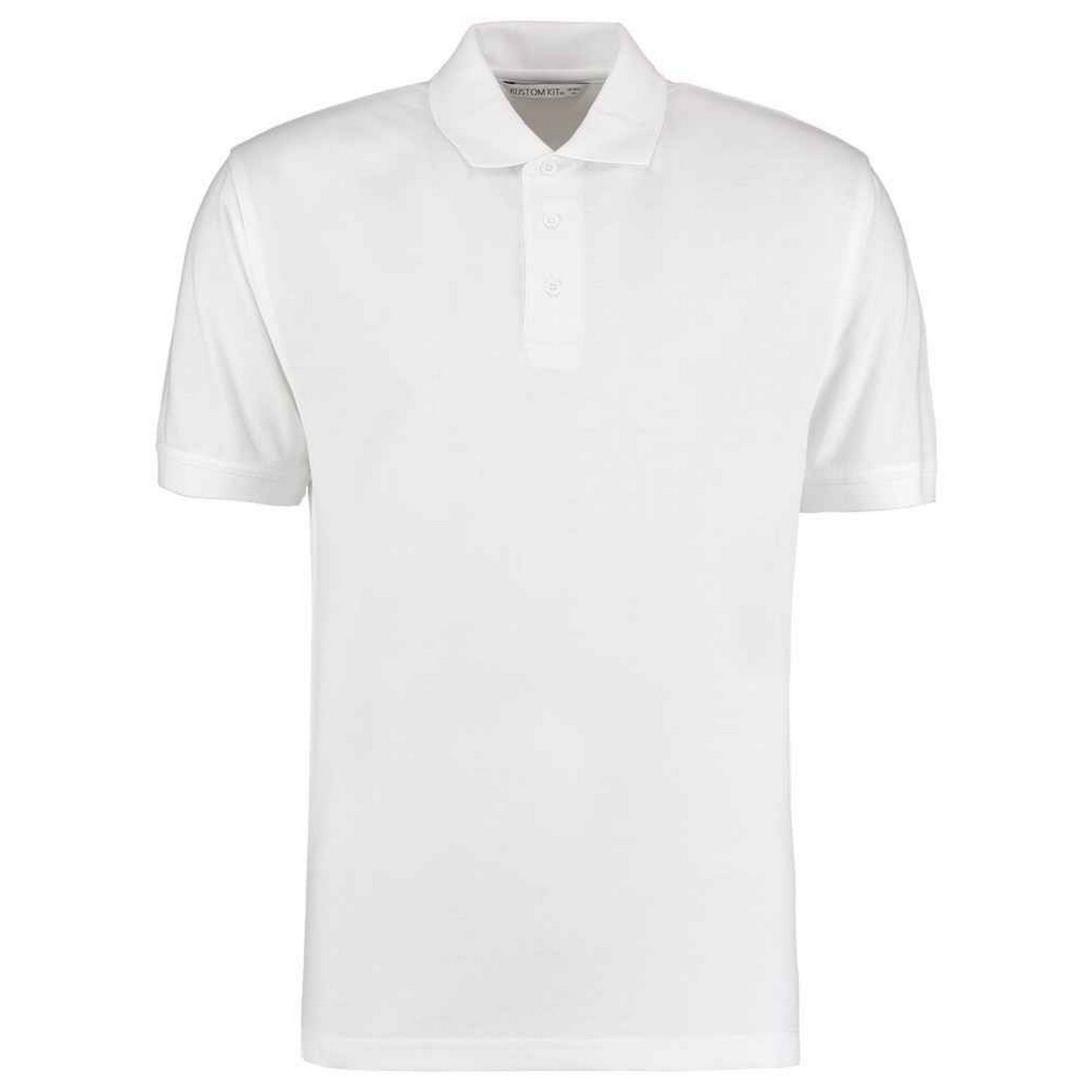White - Front - Kustom Kit Mens Klassic Piqué Polo Shirt