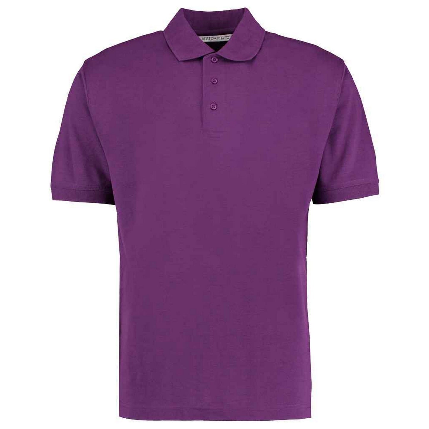 Dark Purple - Front - Kustom Kit Mens Klassic Piqué Polo Shirt