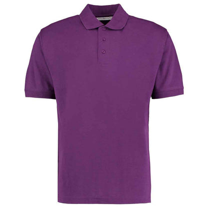 Dark Purple - Front - Kustom Kit Mens Klassic Piqué Polo Shirt