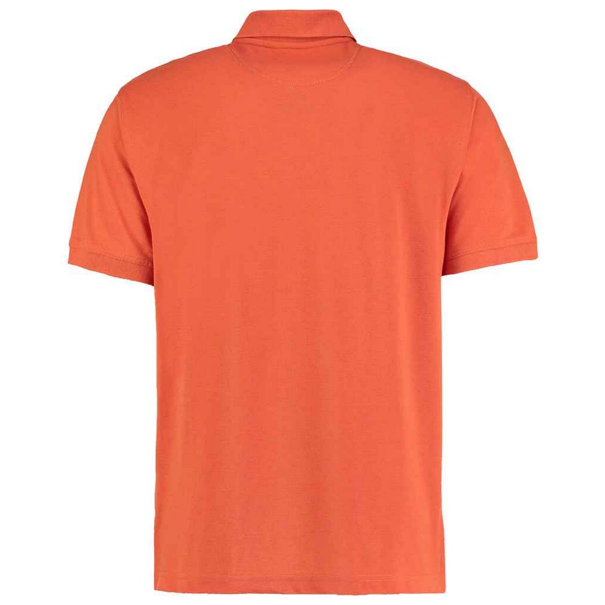 Burnt Orange - Back - Kustom Kit Mens Klassic Piqué Polo Shirt