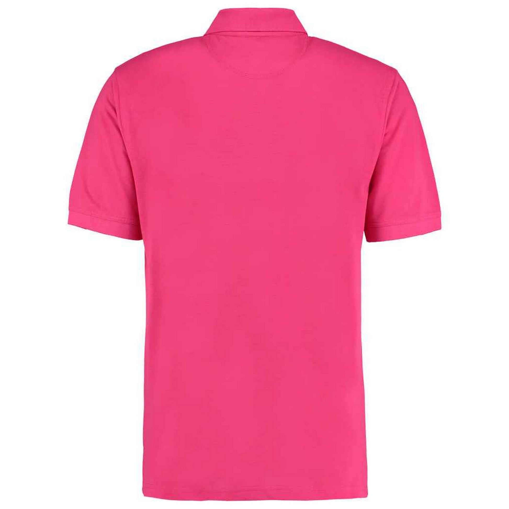 Raspberry - Back - Kustom Kit Mens Klassic Piqué Polo Shirt